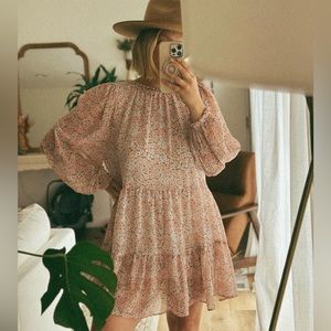 H&M floral swing dress